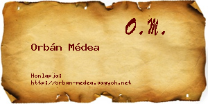 Orbán Médea névjegykártya